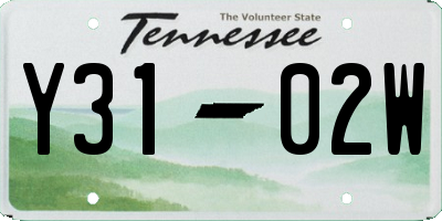 TN license plate Y3102W