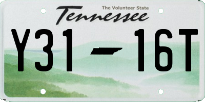 TN license plate Y3116T