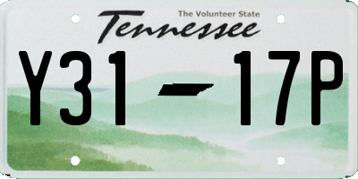 TN license plate Y3117P