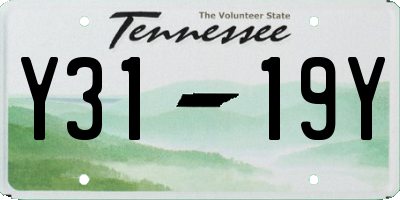 TN license plate Y3119Y