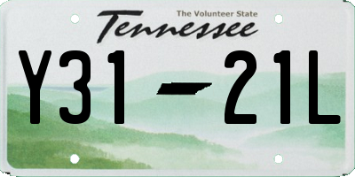 TN license plate Y3121L