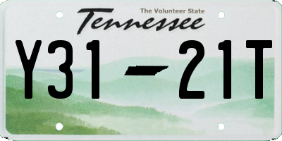 TN license plate Y3121T