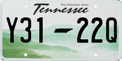 TN license plate Y3122Q