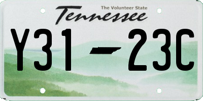 TN license plate Y3123C