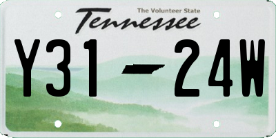 TN license plate Y3124W