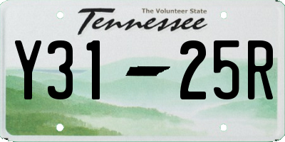 TN license plate Y3125R