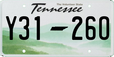 TN license plate Y3126O