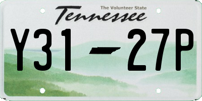 TN license plate Y3127P