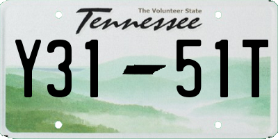 TN license plate Y3151T