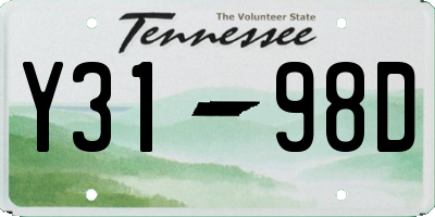 TN license plate Y3198D