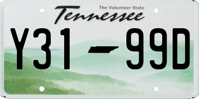 TN license plate Y3199D