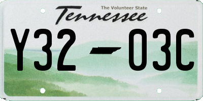 TN license plate Y3203C