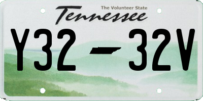 TN license plate Y3232V