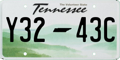 TN license plate Y3243C