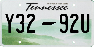 TN license plate Y3292U