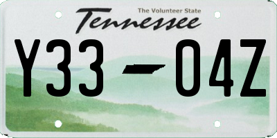 TN license plate Y3304Z