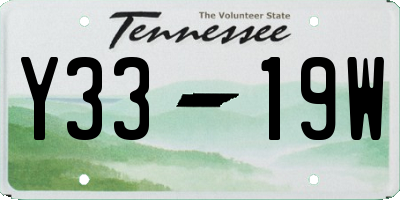 TN license plate Y3319W