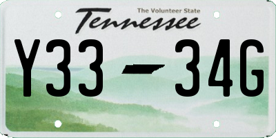 TN license plate Y3334G