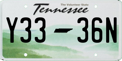 TN license plate Y3336N