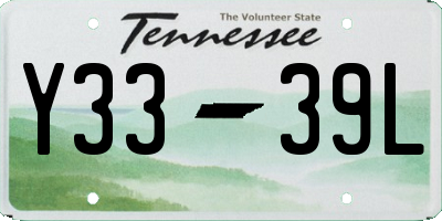 TN license plate Y3339L