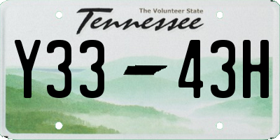 TN license plate Y3343H