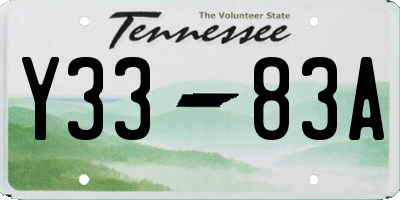 TN license plate Y3383A