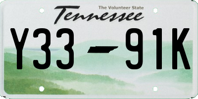 TN license plate Y3391K