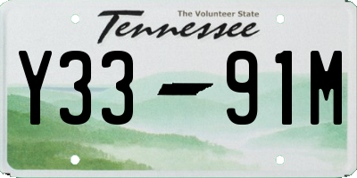 TN license plate Y3391M