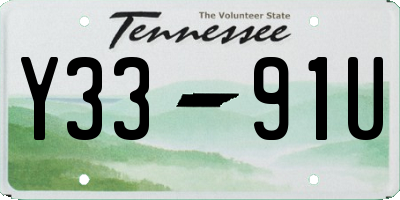 TN license plate Y3391U