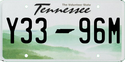 TN license plate Y3396M