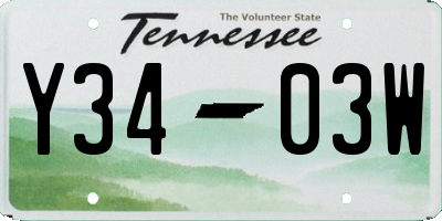 TN license plate Y3403W