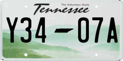 TN license plate Y3407A