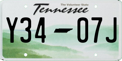 TN license plate Y3407J