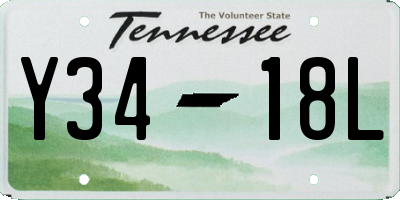 TN license plate Y3418L