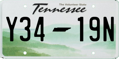 TN license plate Y3419N
