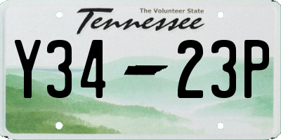 TN license plate Y3423P