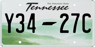 TN license plate Y3427C