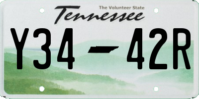 TN license plate Y3442R