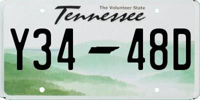TN license plate Y3448D