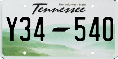 TN license plate Y3454O