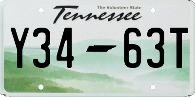 TN license plate Y3463T