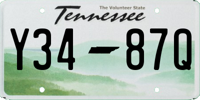 TN license plate Y3487Q