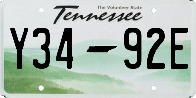 TN license plate Y3492E