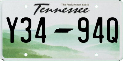 TN license plate Y3494Q