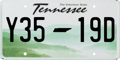 TN license plate Y3519D
