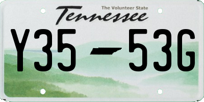 TN license plate Y3553G