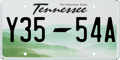 TN license plate Y3554A