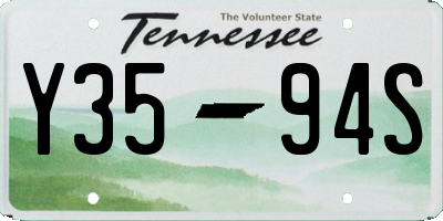 TN license plate Y3594S