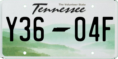 TN license plate Y3604F