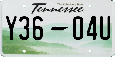 TN license plate Y3604U